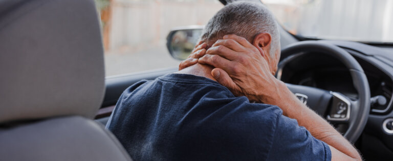 Middle-aged man with neck pain